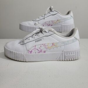 Womens Sz 8.5 PUMA Carina Sneaker 2.0, Puma White Bubble Dye